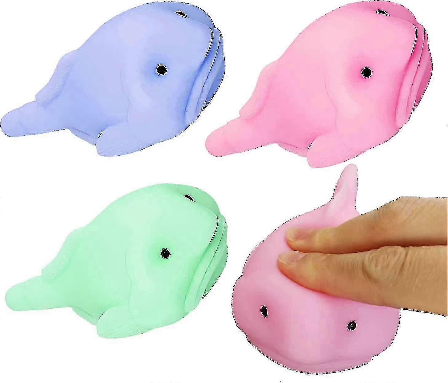 3 قطع ألعاب السمكة المنتفخة ، اسفنجي تململ لعبة الأسماك النقطه ، لطيفة مضحك ألعاب تخفيف التوتر هدايا للأطفال الكبار تخفيف القلق