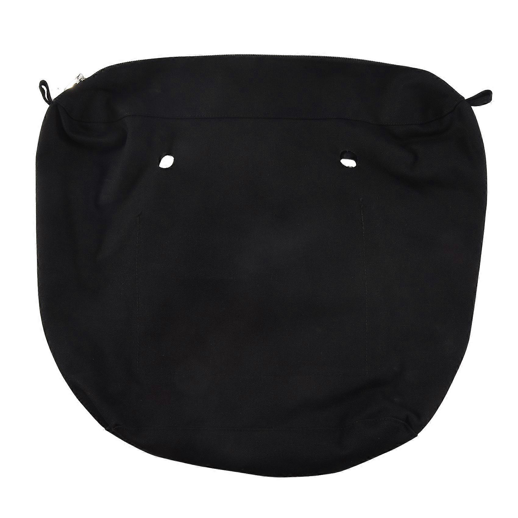 Waterproof Solid Canvas Insert Inner Lining Insert Zipper Pocket for Obag O Bag Handbag Bag Black