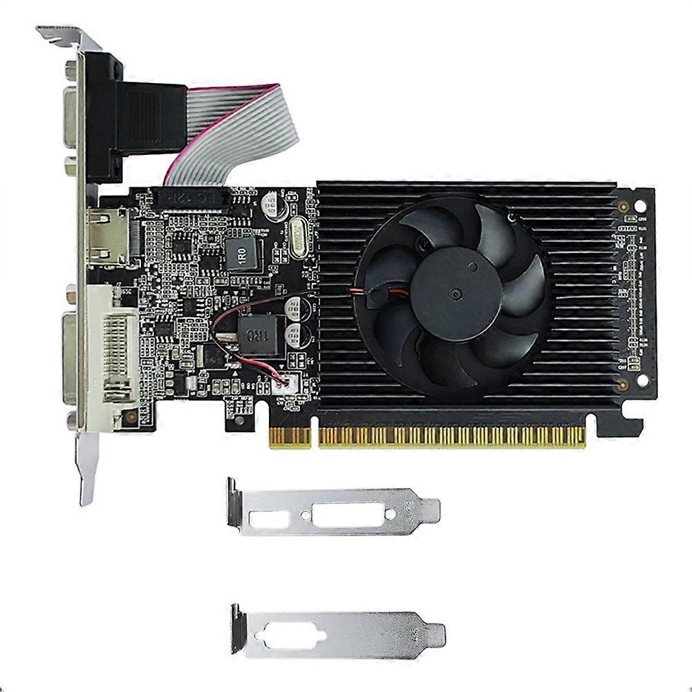 GT210 1GB DDR3 64Bit Graphics Card PCIE 2.0 40nm GPU HDMI-Compatible+VGA+DVI Desktop Video Card with 2 X Baffle