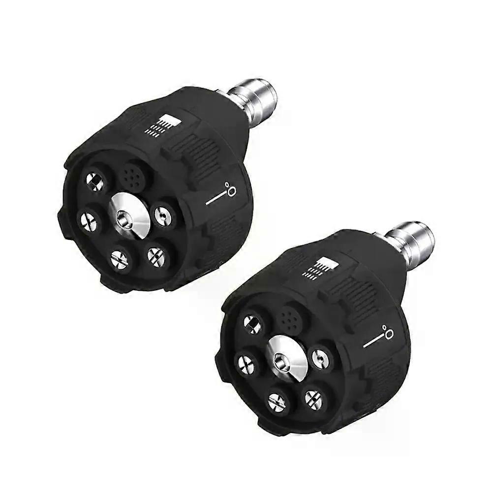 6 in 1 Power Washer Nozzle s With 1/4 Inch Quick Connector 0 15 25 40 Degree Rotation Watering Rinse Soap Nozzle Tip