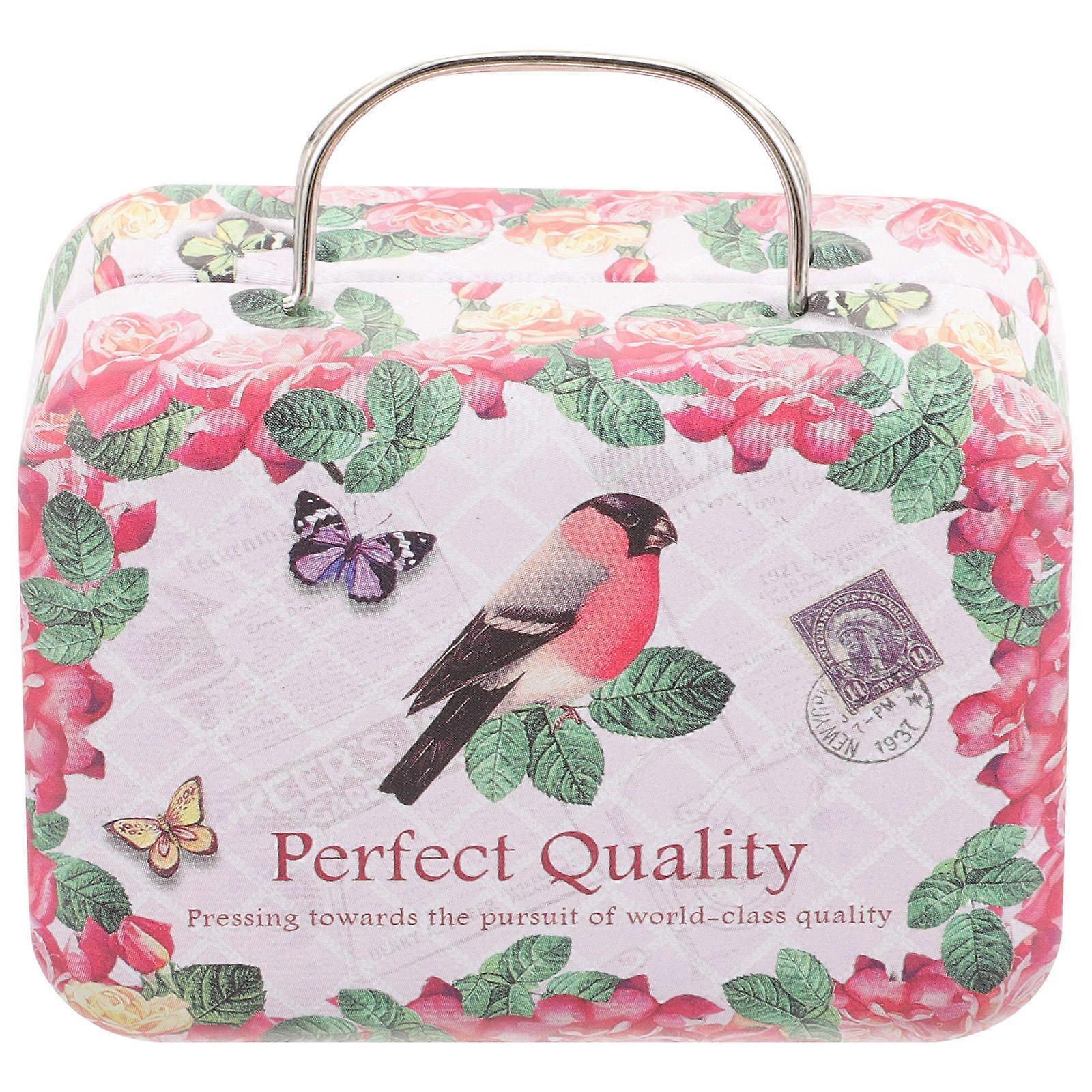 Trinket Storage Box Mini Keepsakes Case for Storage Use 2Pcs Metal Organizer