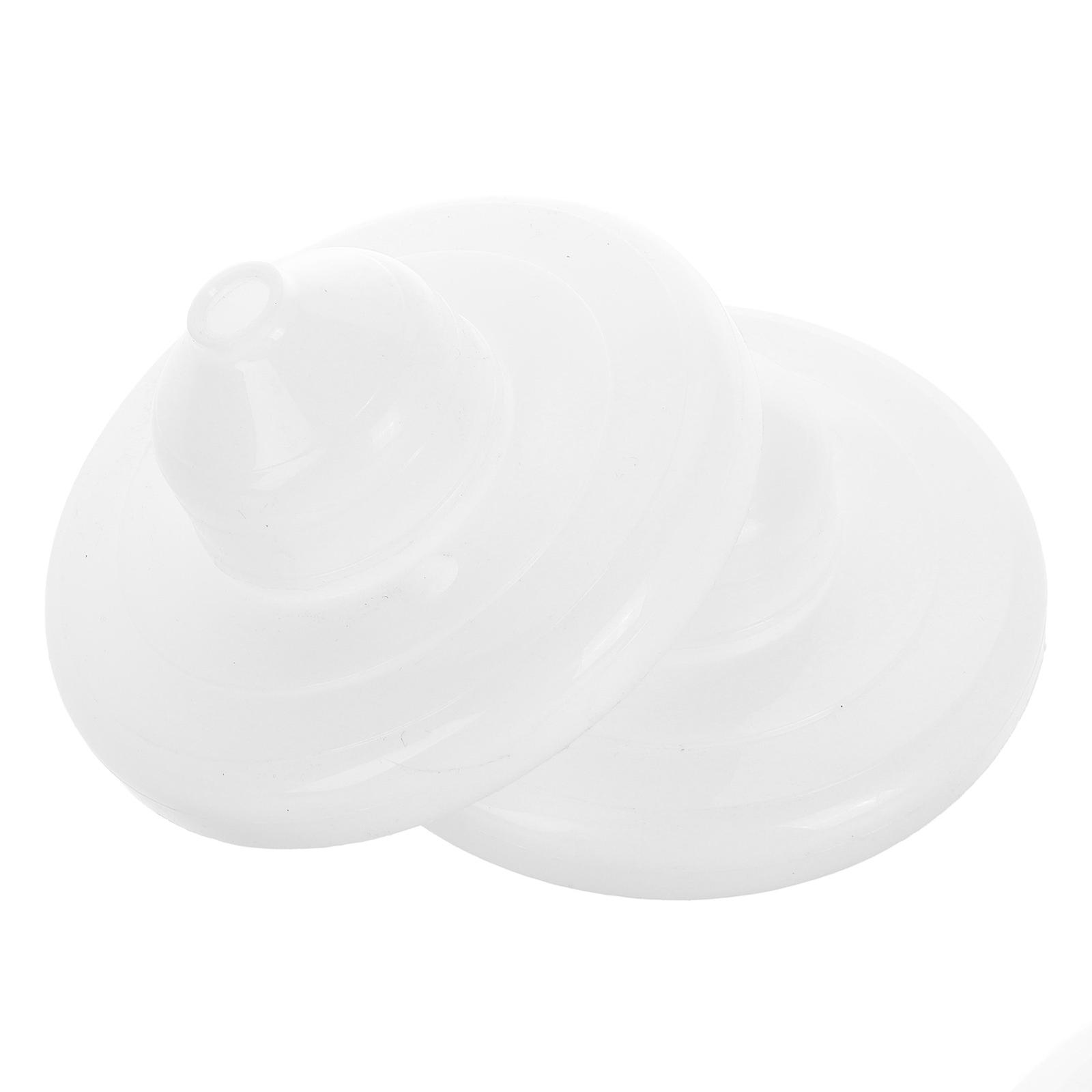 White Thick Plastic Base Pull Chain Light Fixture for Ceiling Use 2Pcs