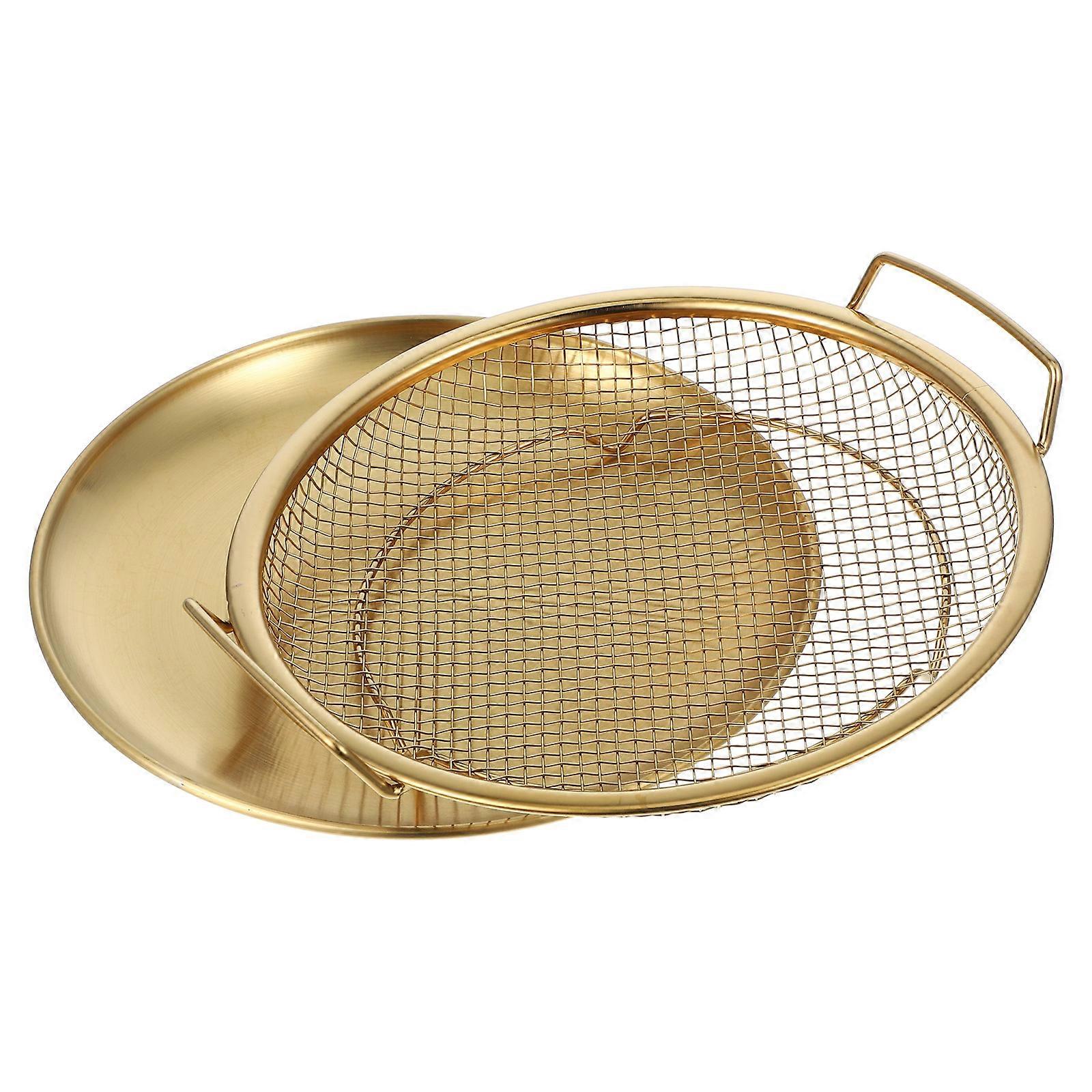 Mesh Oil Filter Dish Stainless Steel Strainer for Kitchen Use 1Set