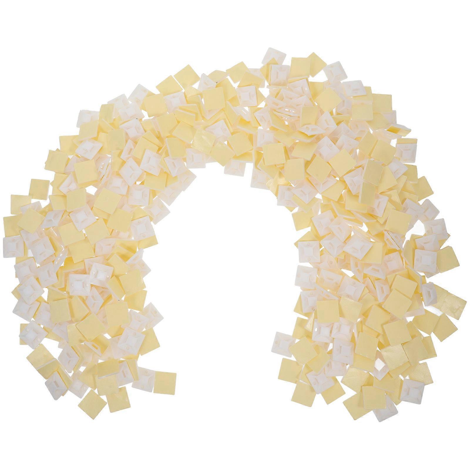 Electric Wire Fixing Clips Cable Tie Mounts for Home Use 500Pcs White Plastic