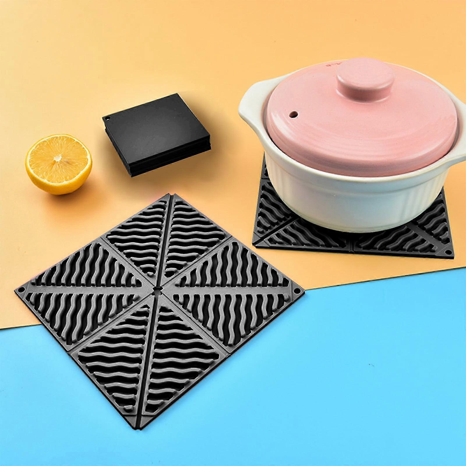 Donemore Foldable Dish Drying Mat, Large Absorbent Non-Slip Kitchen Counter Mat, Portable & Easy Clean, Compatible with Coffee Machines