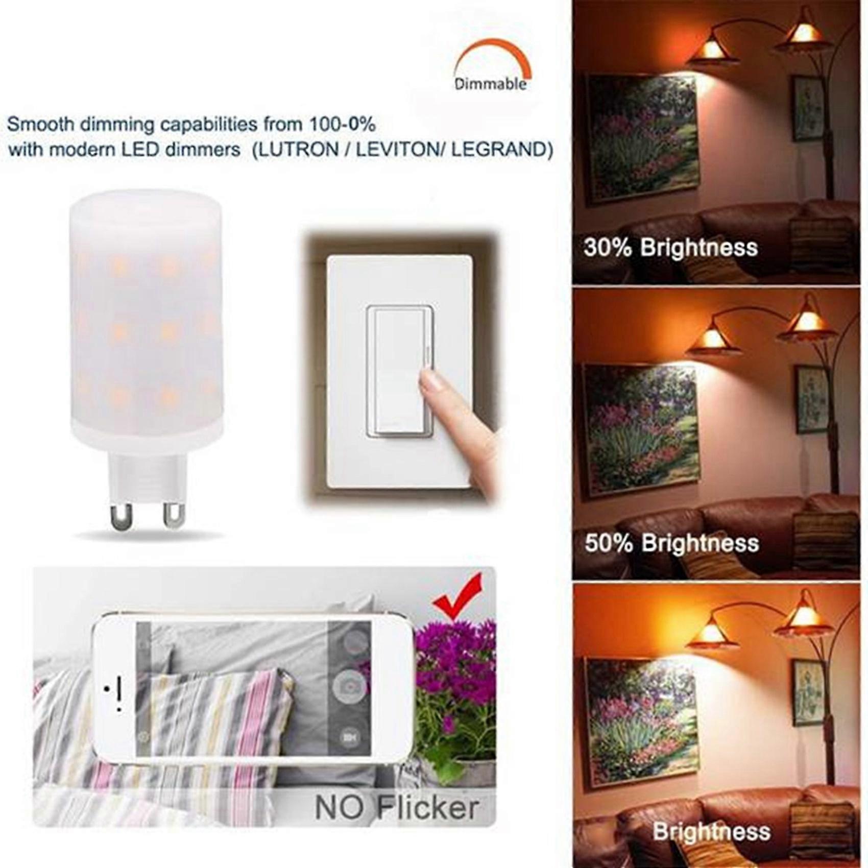 4x Tuya WiFi G9 Dimmable Smart Light G9 6W LED Lamp Bulb Halogen Light Voice Control Smart LED Bulbs 2PCS EU Plug