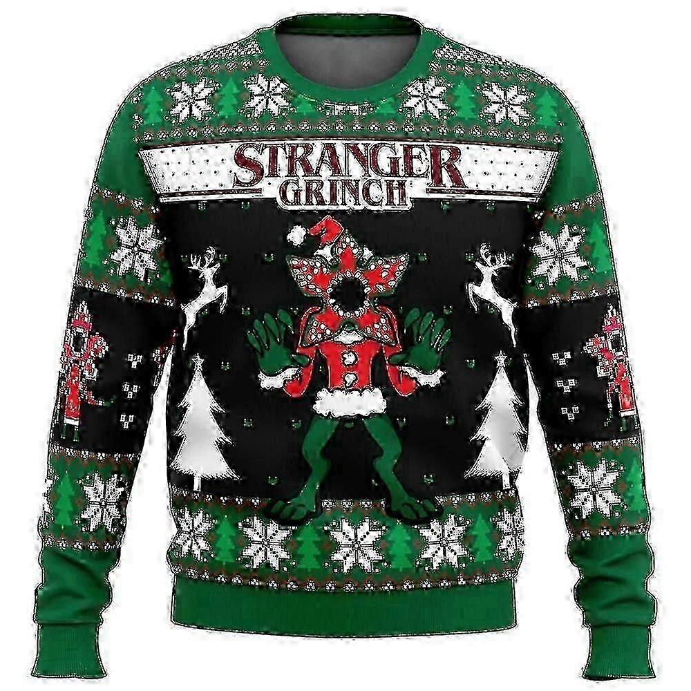 Stranger Things Ugly karácsonyi pulóver Karácsonyi pulóver ajándék Mikulás pulóver férfi 3d pulóver és felső őszi és téli C