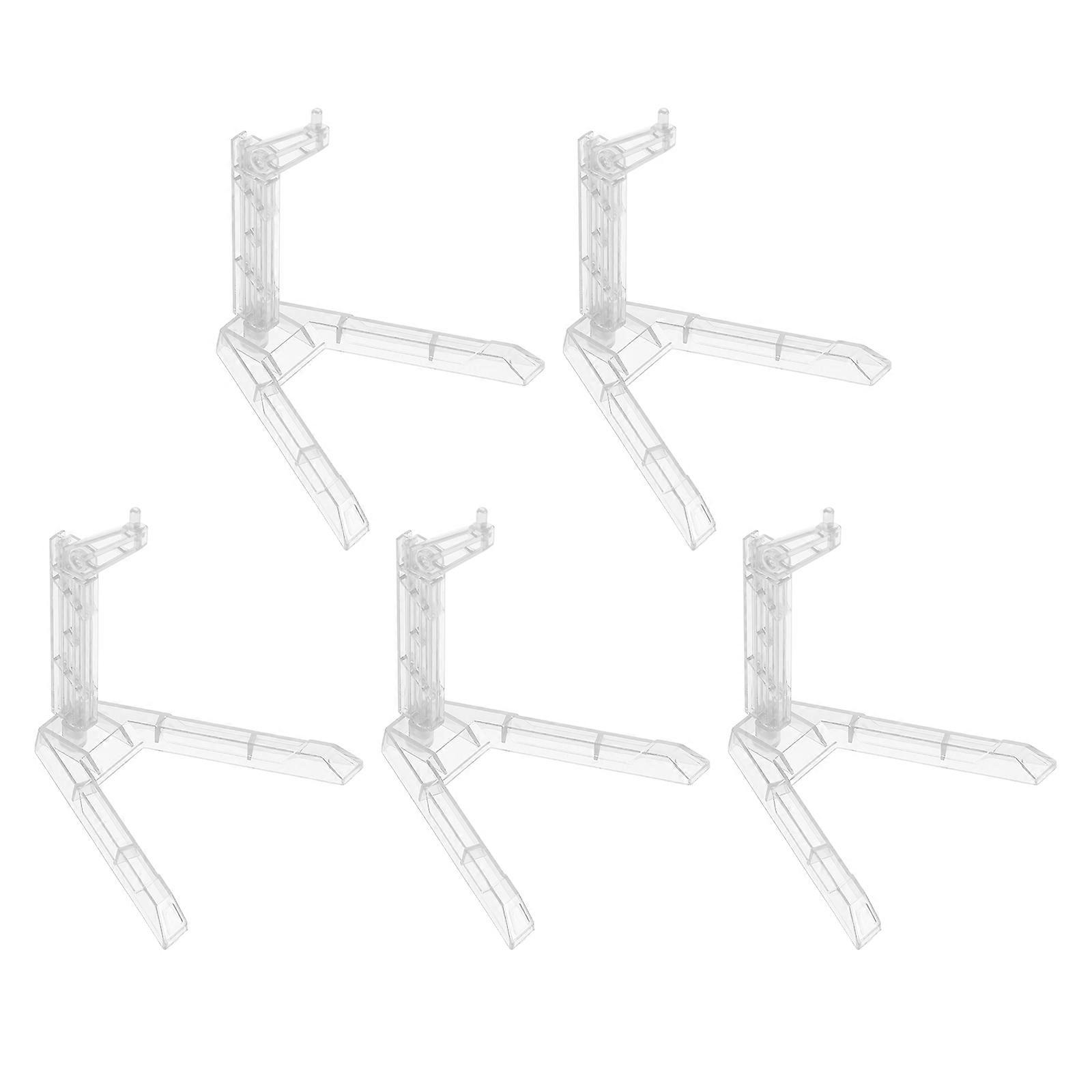 Action Figure Display Stand for Collectible Figures 5Pcs Transparent Plastic Base