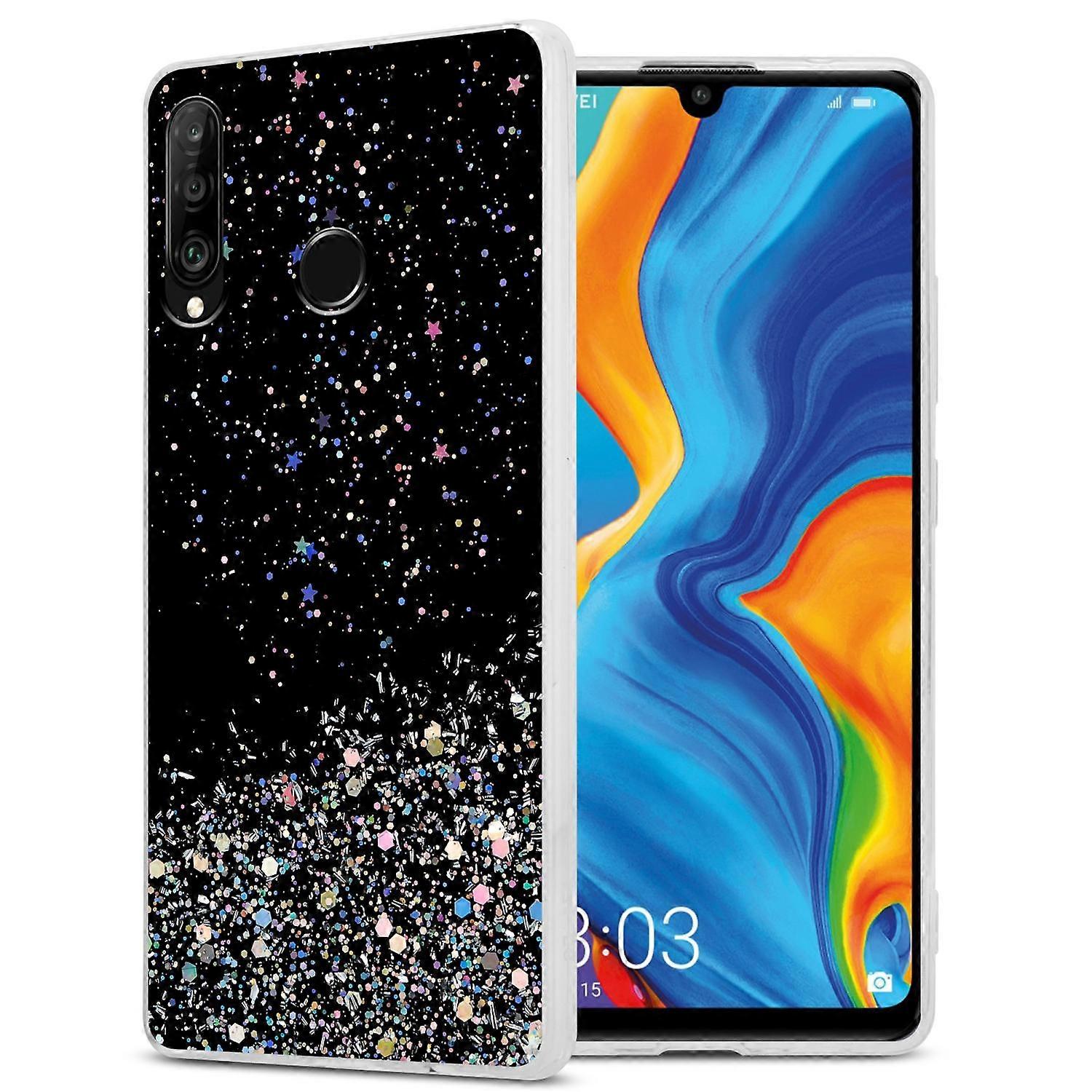 Capa Protetora Huawei P30 LITE TPU - Transparente com Glitter