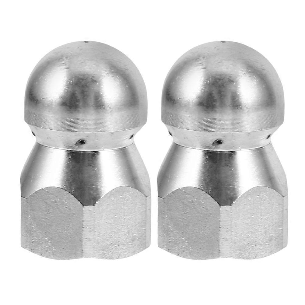 Silver High Pressure Nozzle for Hose Cleaning 2Pcs Power Washer Accessory
