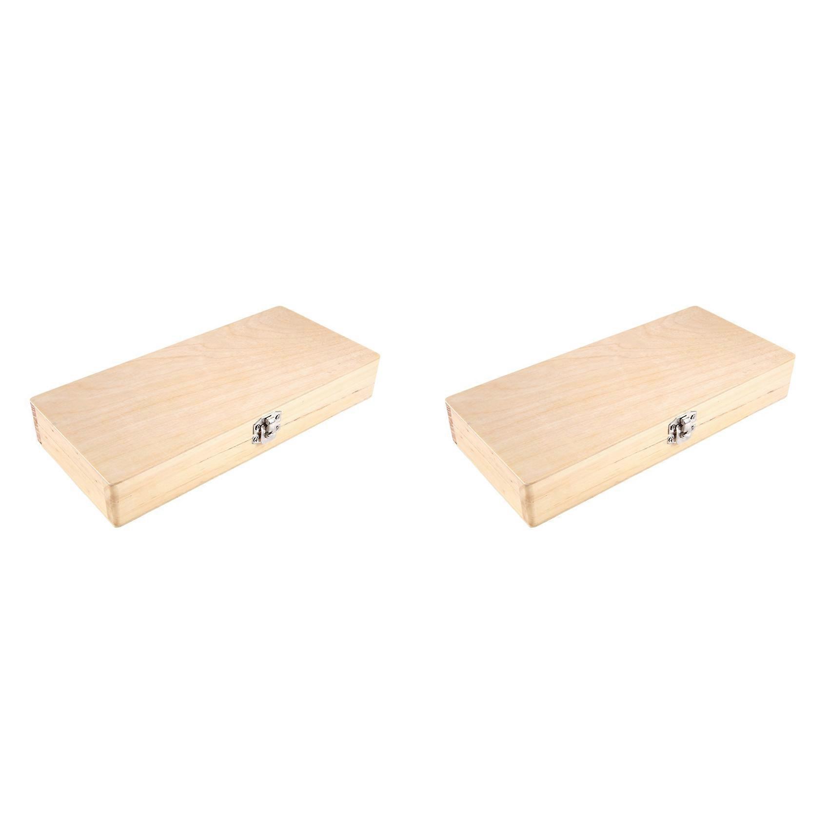 2X Wooden Slide Storage Box, Holds 50 Slides, Microscope Slide Box