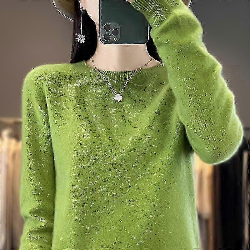 Ladies' Cashmere Blend Pullover, Qinghe Soft Sweater for Autumn