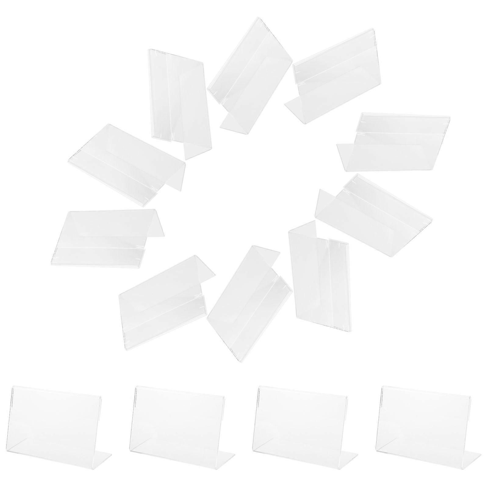 Label Display Stand for Retail Use Acrylic Material 80Pcs Transparent