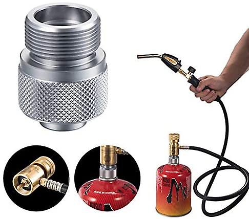 محول خزان الغاز ، محول غاز المخيم محول الغاز المحمول جهاز غاز البروبان مسطح اسطوانة غاز خارجية ملحقات موقد التخييم 3 * 3.8cm