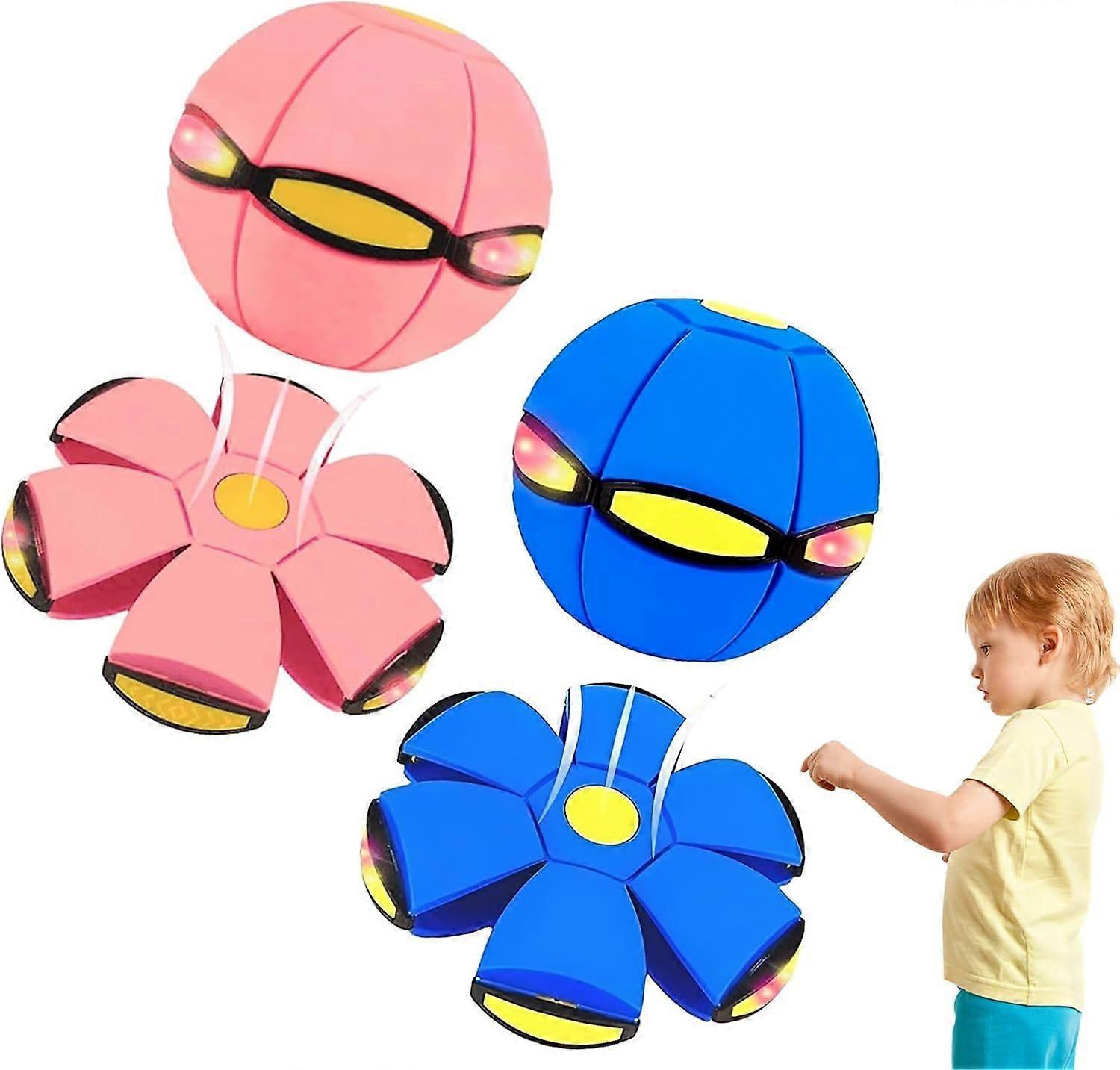 Magic Ball Toy, 2Pcs Children's Bouncing Ball, The Magic Flying Saucer Balls, Parent-Child Interaction, Easy to Catch, Safe