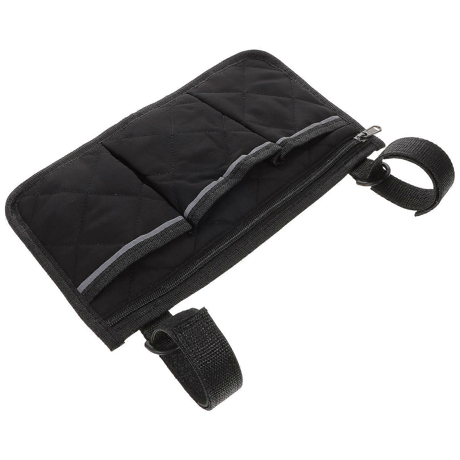 Wheelchair Side Storage Bag for Organizing Accessories 2Pcs Black