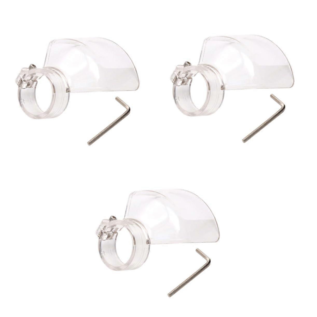3pcs Mini Drill Protective Cover Transparent Safety Case Medium Size Power Tool Accessories