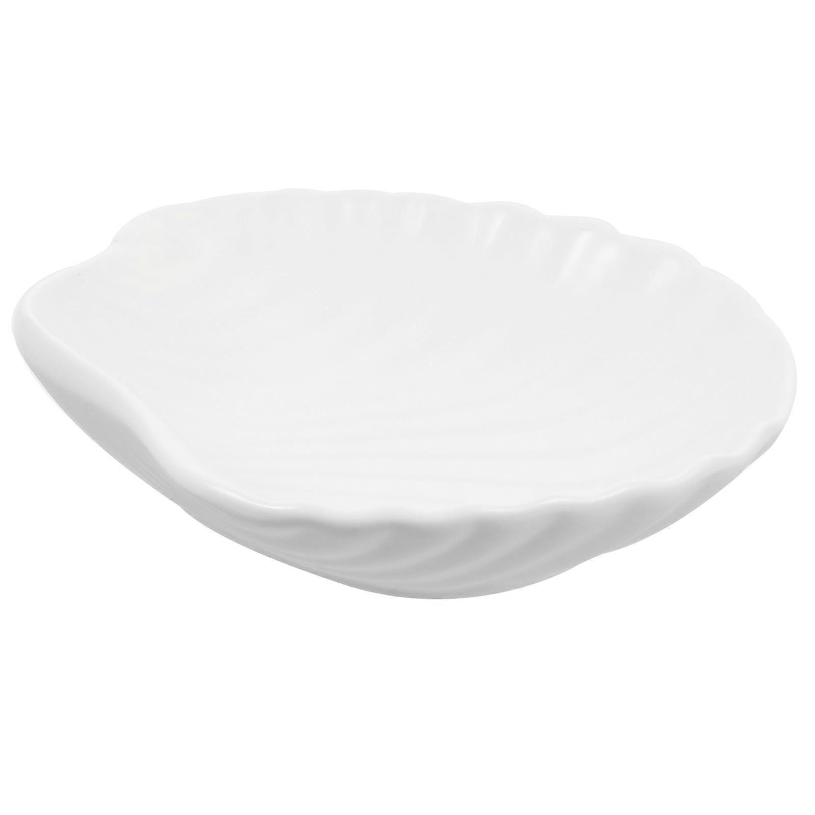 Fruit Plate Shell Shaped Multi-functional Party Favor White 1Pack