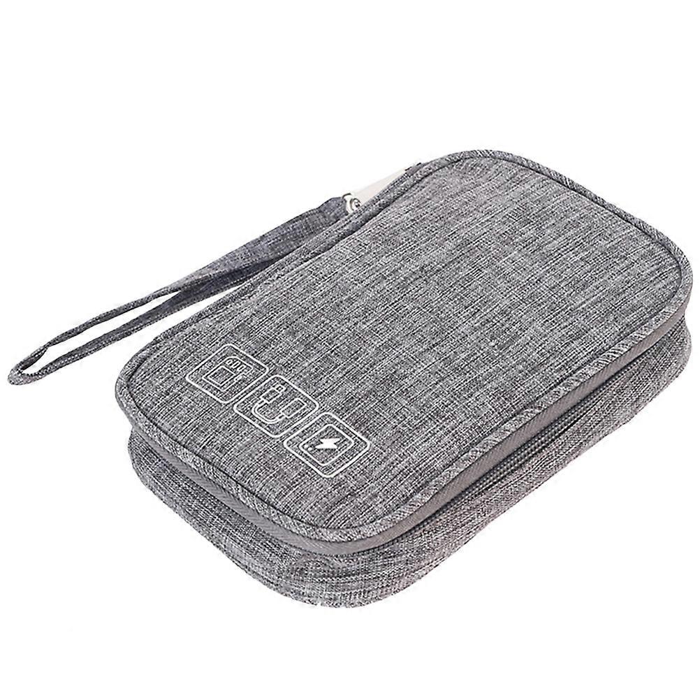 Electronic Organizer Cable Storage Bag for Keys Waterproof Grey