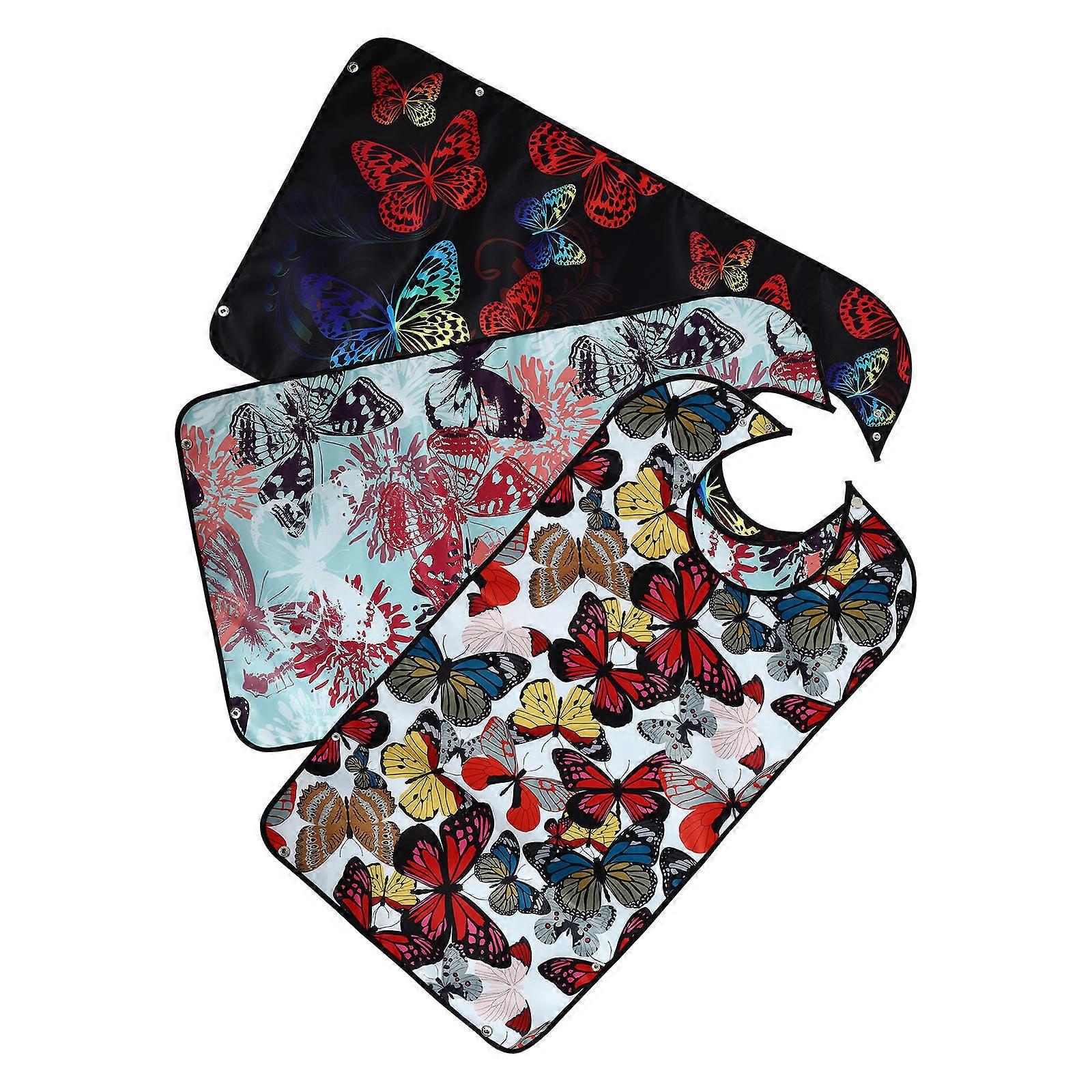 Feeding Bib for Adults with 3Pcs Waterproof Design Assorted Color
