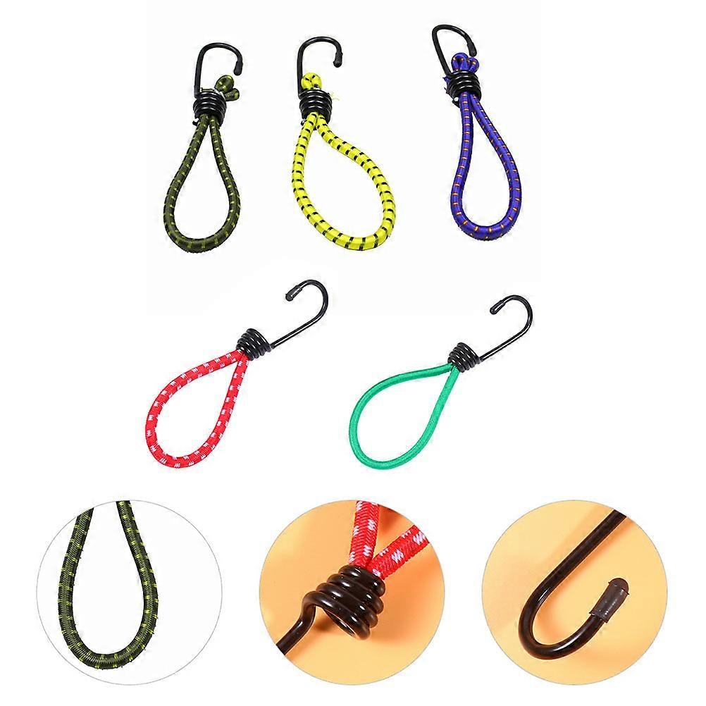 Tent Fixed Accessories with Hook Elastic Rope for 5Pcs Camping Supplies