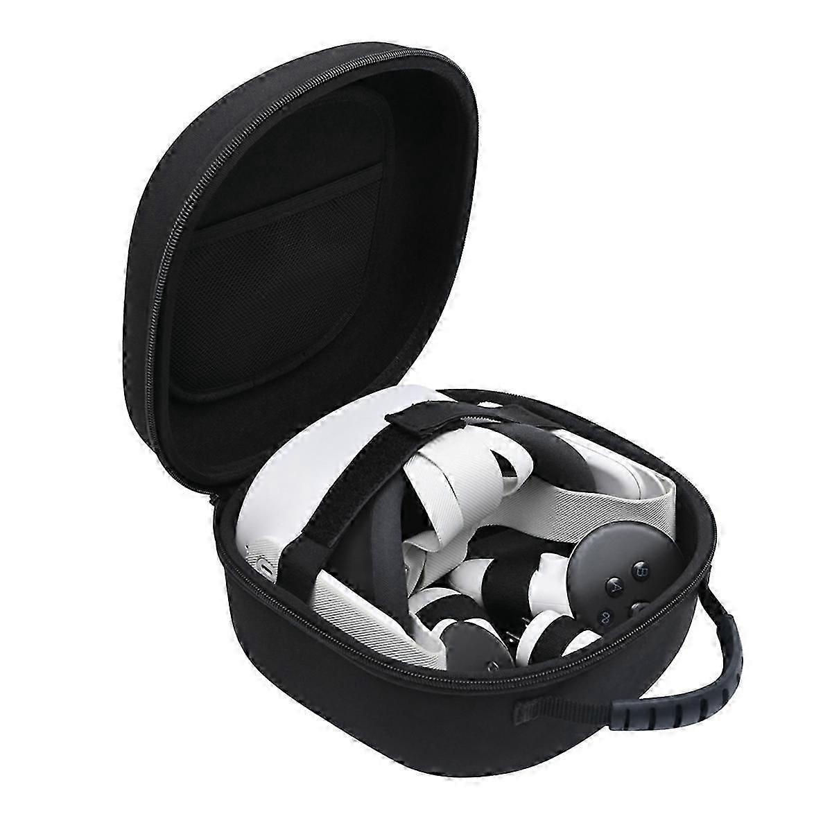 Carrying Bag for 3S/Quest 3/Quest 2 VR Headset and Touch Controller Case VR Accessories Black