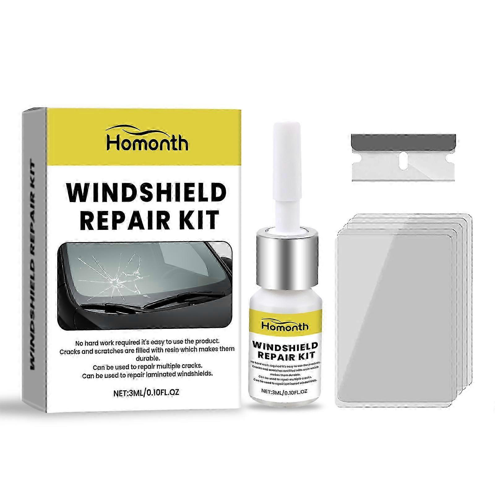 Car Windshield Care Three - Piece Set, Windshield Crack Repair Cleaning & Renovation Kit
