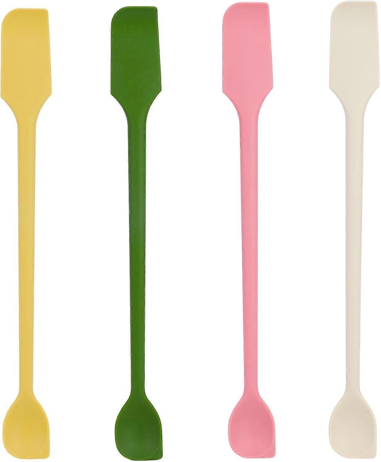 4-piece mini silicone spatula set, multi-functional double-sided kitchen spatula