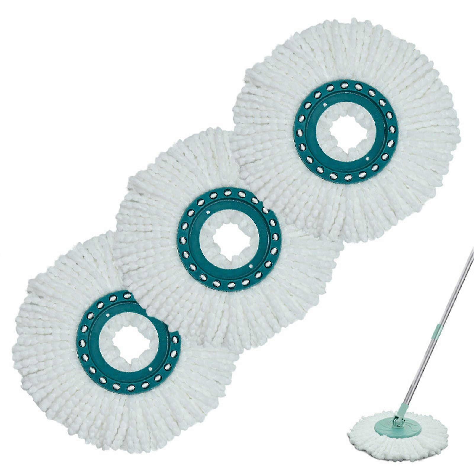 3Pcs Microfiber Mop Head Replacement for Leifheit Twist Disc Mop 360° Rotation  Absorption