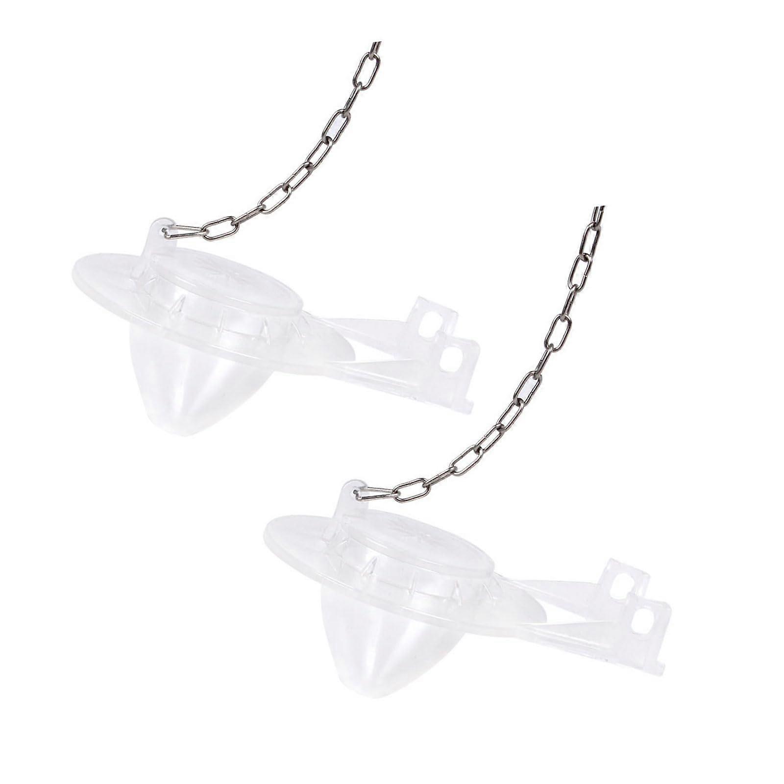 2Pcs Universal 2Inch Toilet Flapper Replacement Water Saving Flush Valve Leak Proof with Chain