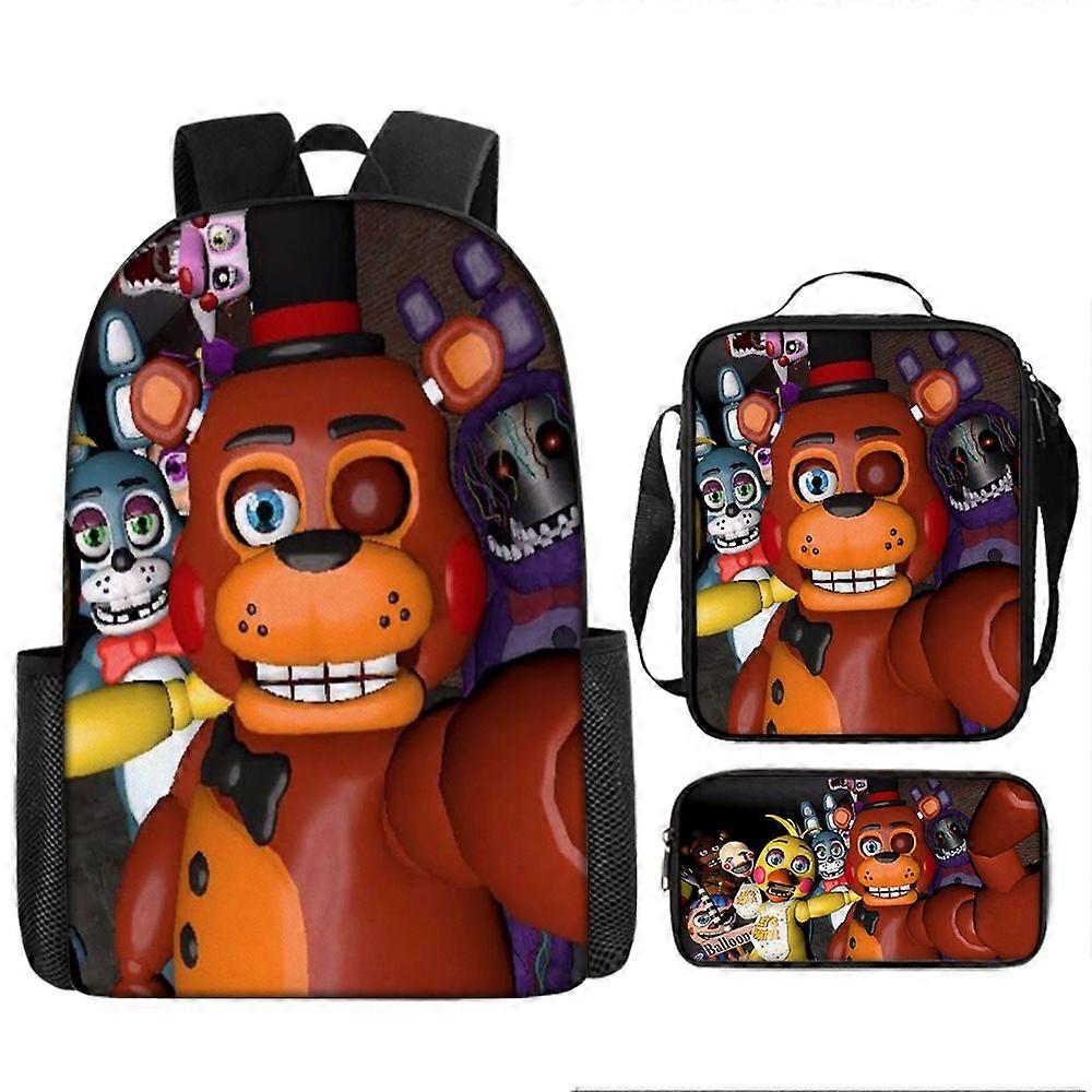 Five Nights Backpack, School Bag, Children's School Bag, Backpack, Men's Backpack, Laptop Backpack, Three-piece Backpack
