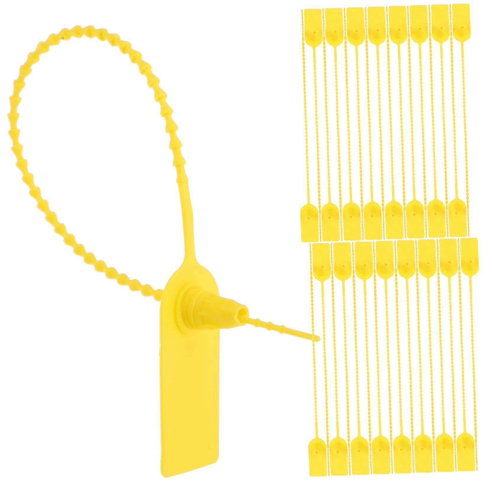 Tamper Proof Zip Ties with Security Seal Tags, 100pcs SelfLocking Labels for Containers and More