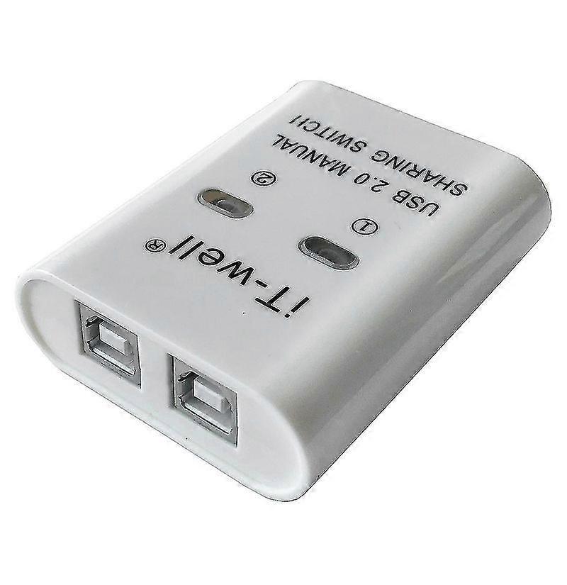 Usb Printer Sharing Device, 2 In 1 Out Printer Sharing Device, 2-port Manual Kvm Switching Splitte