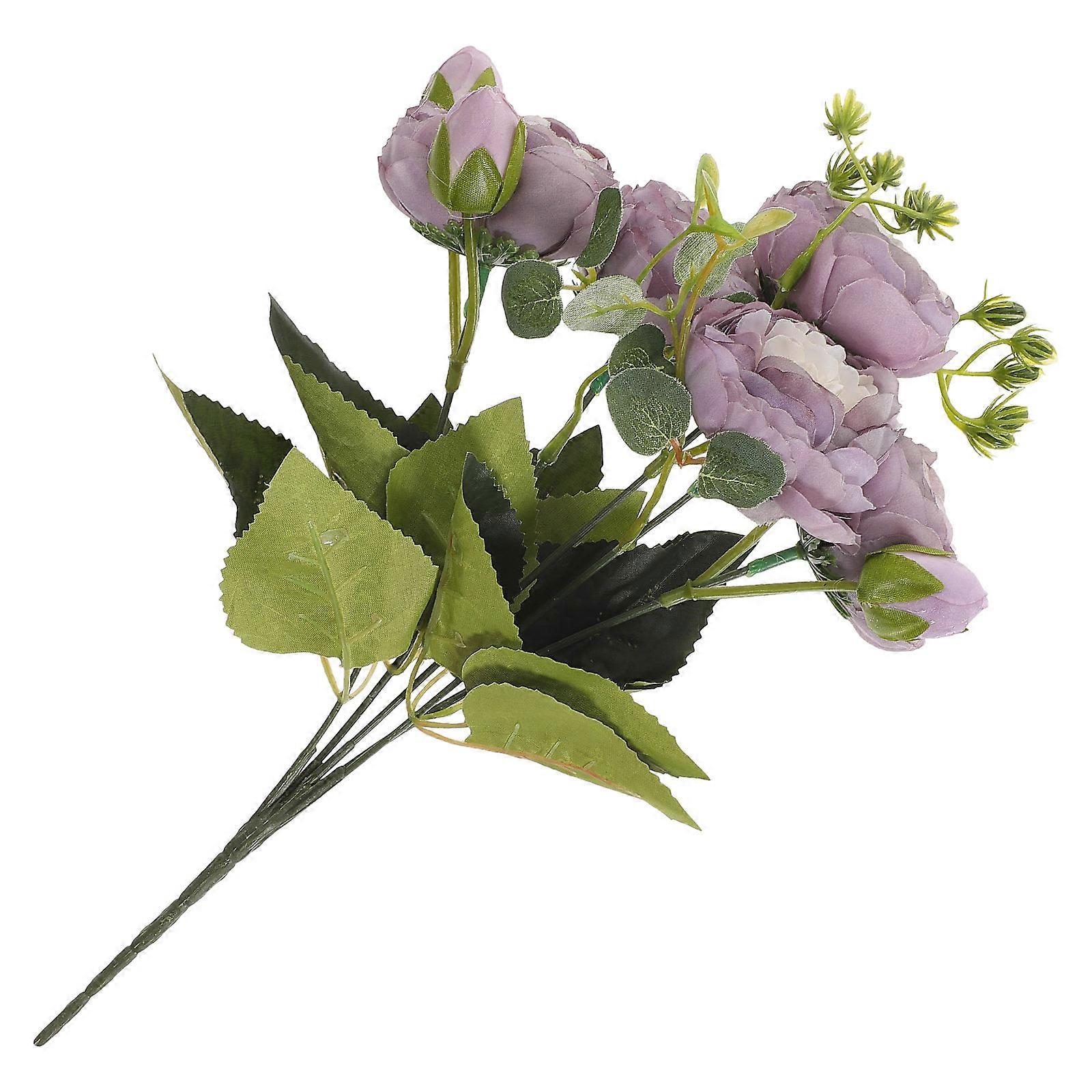 Simulation Peony Silk Flowers for Decor Wedding Decorations Violet