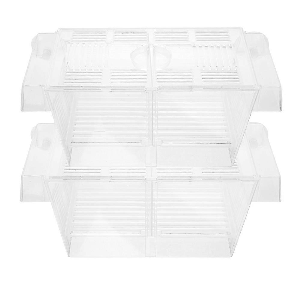 Aquarium Fish Breeding Box for Fish Nursery 4Pcs with Suction Cups