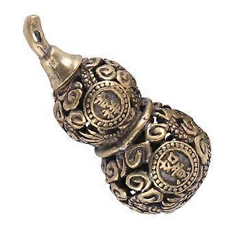 Vintage Brass Gourd Keychain Pendant with Durable Calabash Design for Keys and Bag Charm