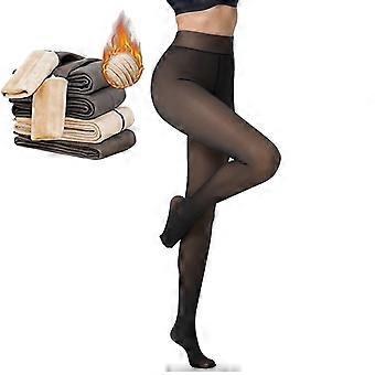 Collants en fausse polaire chaude et translucide, 80 g, légers pour le printemps et l'automne, version non polaire, gris M-L