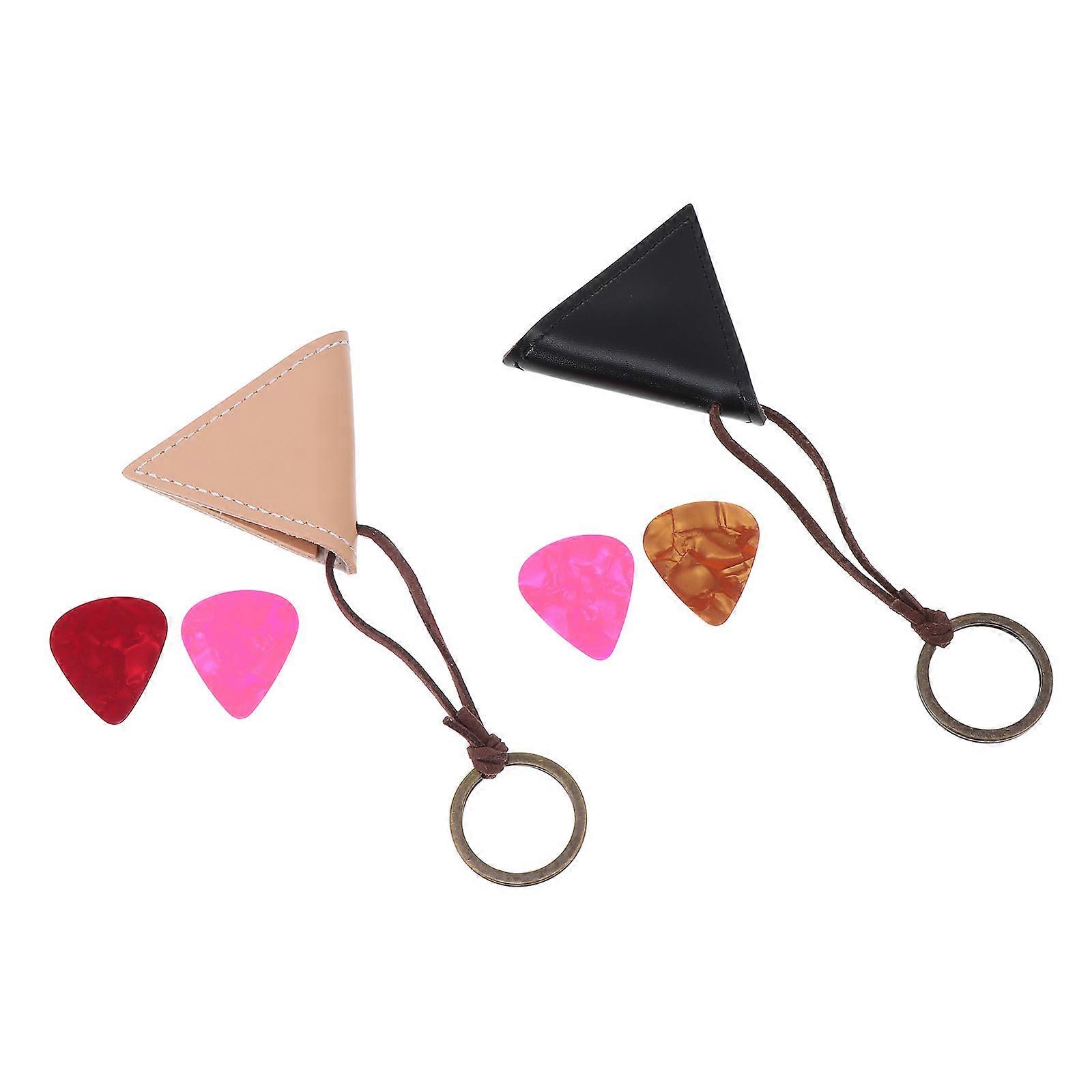Guitar Plectrums Plectrum Cases for Storage 1Set Durable with 4 Picks
