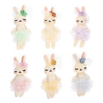 6pcs Stuffed Animal Bunny Plush Rabbit Dolls Easter Plush Stuffed Bunny for Headdress