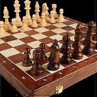39*39cm Wooden Chess Set 4 Queen Chess Game King Height 80mm Chess Pieces Folding Chessboard Board Game Chessman Home Decoration