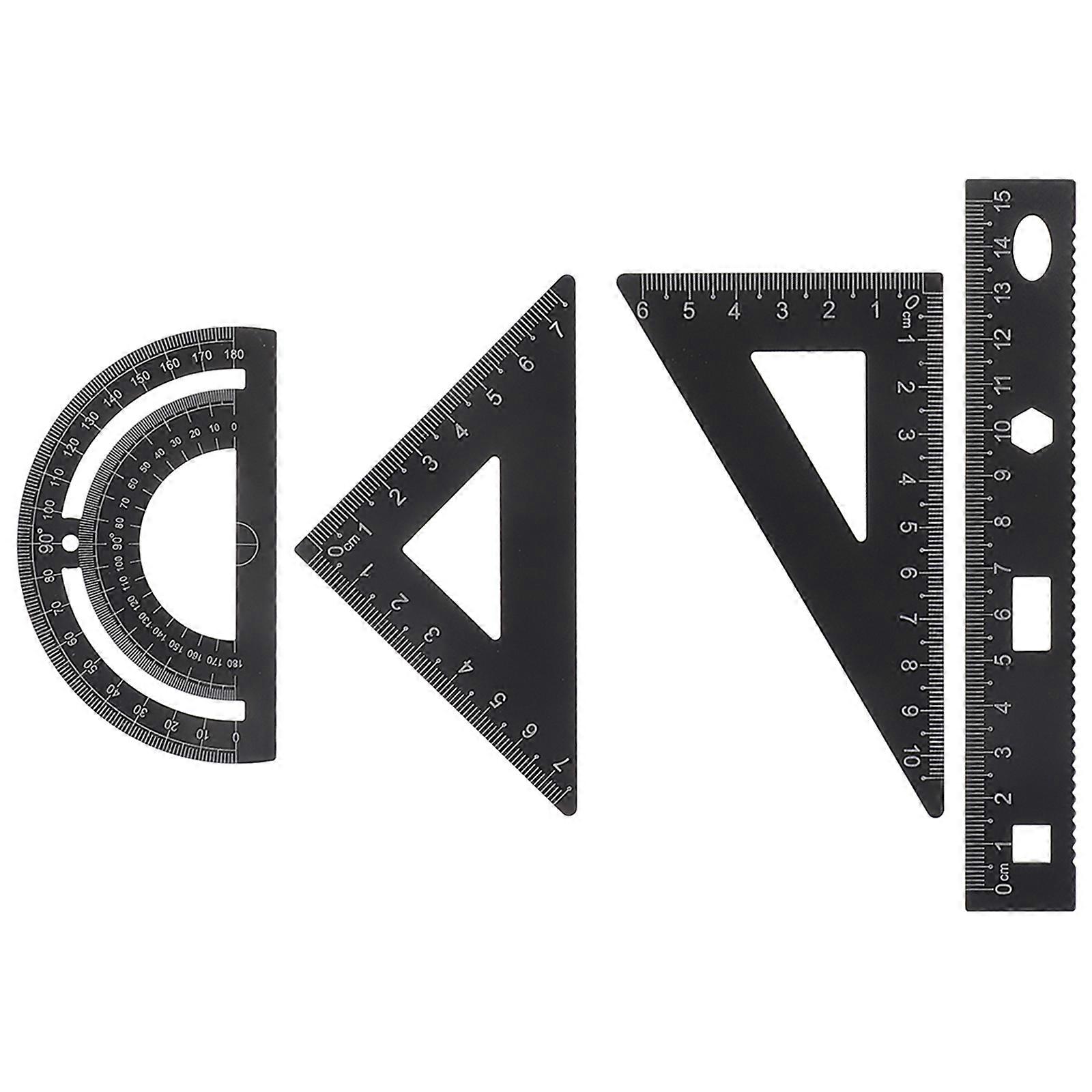 Architect Scale Ruler Office Use Black Triangular Plate Design Work 1 Set