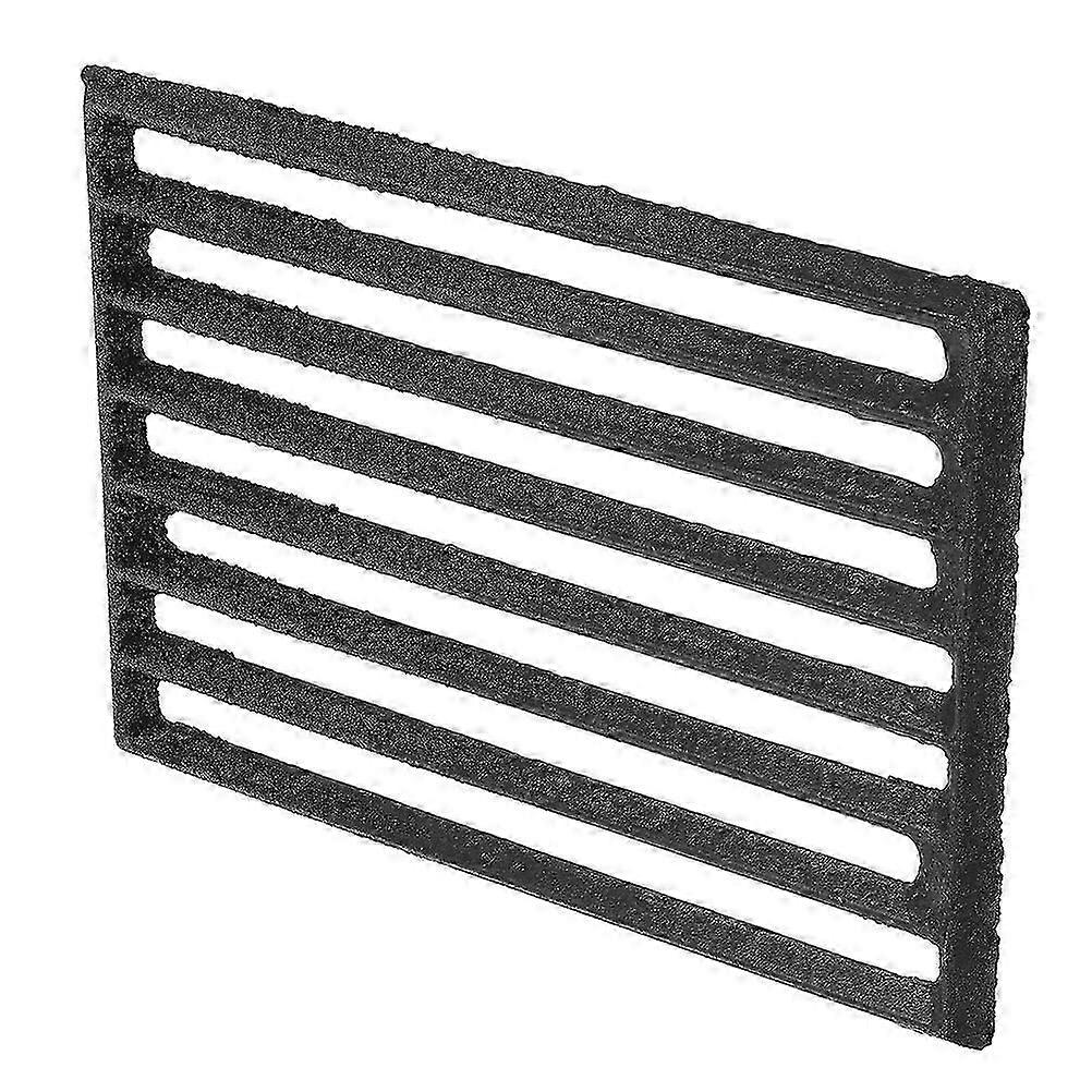 Cast Iron Grill Grate Cooking Accessory Rectangular Black for 1Pcs
