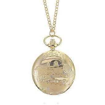 Elegant Antique Golden Pocket Watch with Chain compatible with Decor and Gift 1pc