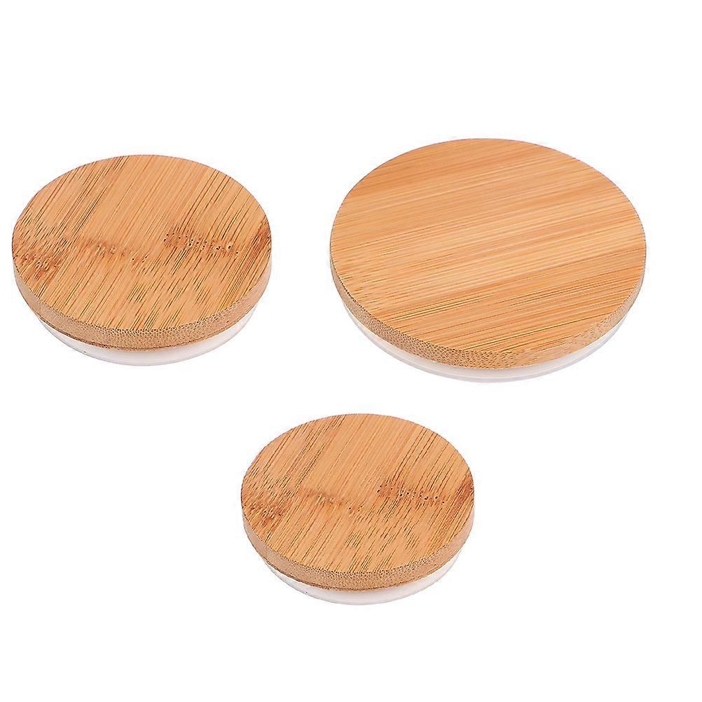 3st hushåll bambu silikon kopp täcker bambu trä mugg lock kopp täcker