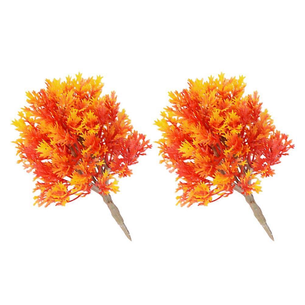 2 Pcs Creative Maple Tree Model Ornament Tree Model Micro Landscaping Decoration