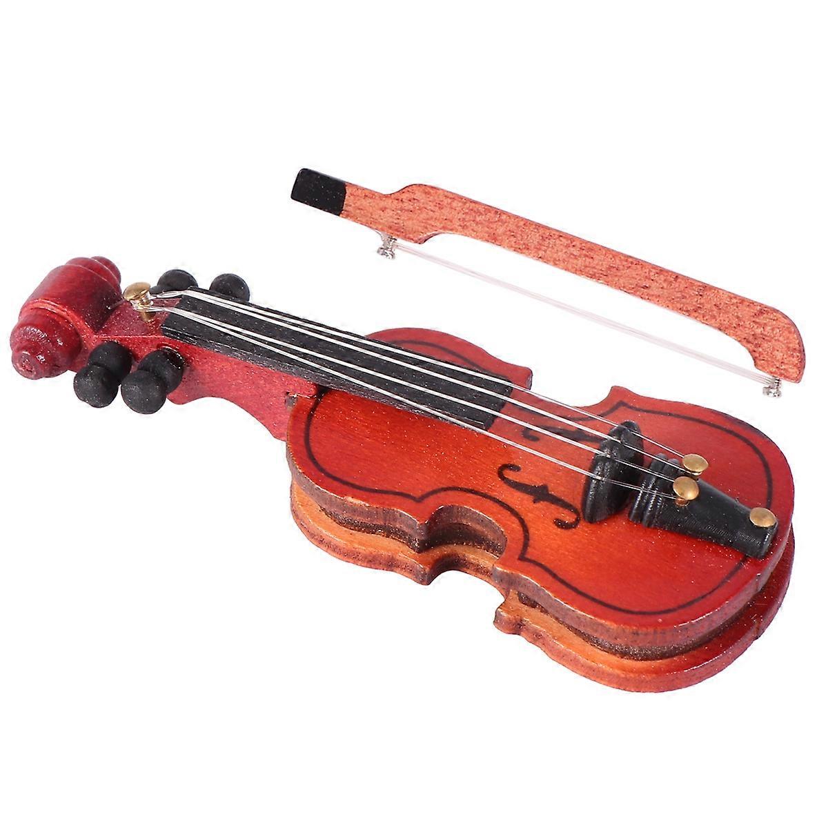Brown Mini Violins Simulation Model for Decoration