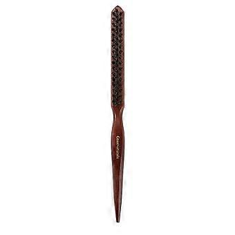 Teasing Boar Bristle Hair Brush for Women - Slick Back Comb with Rat Tail Pick for Hair Sectioning Used for Edge Control, Backcombing, Smoothing, and