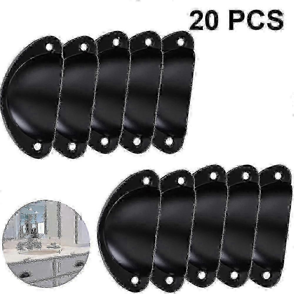20 Pa 65mm Hole Spacing Vintage Style Pulls Cup Pull Handles Knobs Shell Ear-like Handle Knobs For Cabinet Dresser Drawer Bin