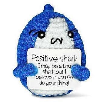 Handmade Emotional Support Crochet Shark Dolls - Cute Stress Relief Gifts for Anxiety & Positivity - 5.5-7 cm