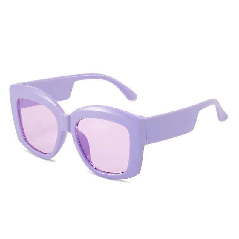 Rétro Oversized Square Colorful Sunglasses Women Fashion Shades Uv400 Trending Men Purple Orange Sun Glasses